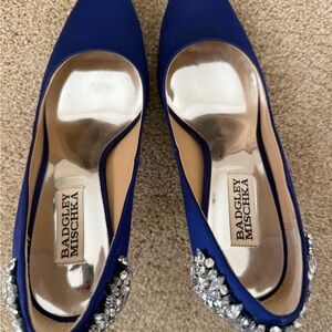 Badgley Mischka Women's Blue Embellished Heels